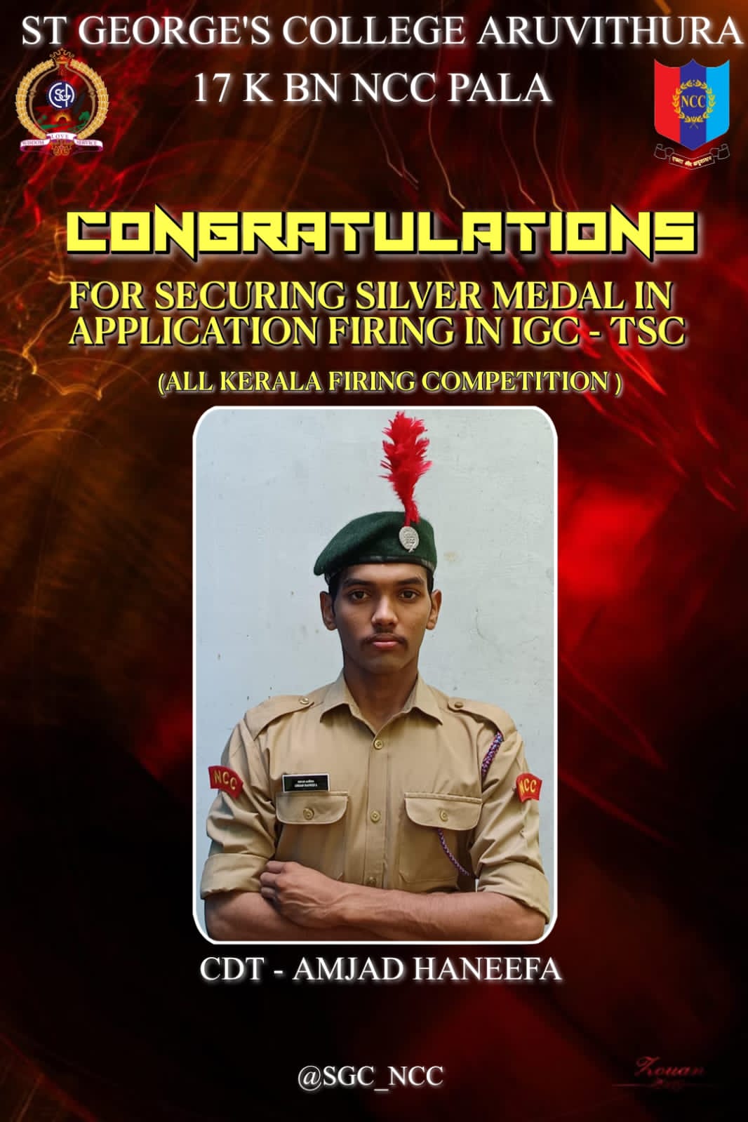 Silver Medal in Application Firing in IGC-TSC